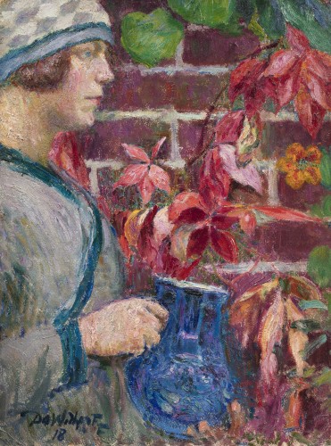 Femme à la cruche bleue